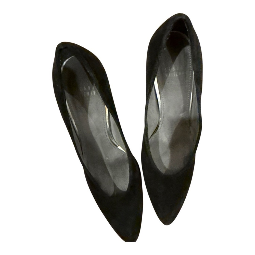 Stuart Weitzman womens Classic Black Heels Pumps Size 8.5 work shoes power shoe - Picture 10 of 10